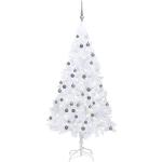 Graue 120 cm vidaXL LED-Weihnachtsbäume glänzend aus Kunststoff 