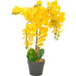 Gelbe vidaXL Künstliche Orchideen aus Kunststoff im Topf 