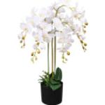 Weiße vidaXL Künstliche Orchideen aus Kunststoff im Topf 