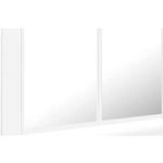 Weiße vidaXL Spiegelschränke LED beleuchtet Breite 0-50cm, Höhe 0-50cm, Tiefe 0-50cm 