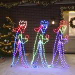 Bunte vidaXL Weihnachtsdeko für den Garten aus PVC LED beleuchtet 