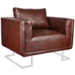 Braune Moderne vidaXL Lounge Sessel aus Kunstleder Breite 50-100cm, Höhe 50-100cm, Tiefe 50-100cm 