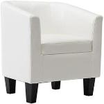 Weiße vidaXL Lounge Sessel aus Kunstleder gepolstert Breite 50-100cm, Höhe 50-100cm, Tiefe 50-100cm 