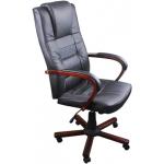 Schwarze vidaXL Ergonomische Bürostühle & orthopädische Bürostühle  aus Leder mit verstellbarer Rückenlehne 