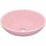 Rosa vidaXL Ovale Handwaschbecken & Gäste-WC-Waschtische matt aus Keramik 