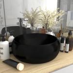 Schwarze Moderne vidaXL Handwaschbecken & Gäste-WC-Waschtische matt aus Keramik 