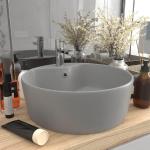 Hellgraue vidaXL Handwaschbecken & Gäste-WC-Waschtische matt aus Keramik 