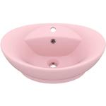 Pinke vidaXL Ovale Handwaschbecken & Gäste-WC-Waschtische matt aus Keramik 