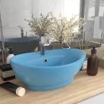 Hellblaue Moderne vidaXL Runde Handwaschbecken & Gäste-WC-Waschtische matt aus Keramik 