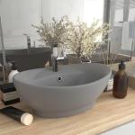 Hellgraue Moderne vidaXL Handwaschbecken & Gäste-WC-Waschtische matt aus Keramik 