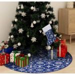 Blaue vidaXL Weihnachtsbaumdecken aus Stoff 