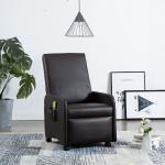 Braune vidaXL Liegestühle aus Kunstleder gepolstert 