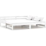 Weiße vidaXL Design Schlafsofas aus Massivholz 90x200 Breite 150-200cm, Höhe 200-250cm, Tiefe 0-50cm 