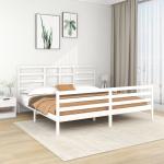 Weiße Moderne vidaXL Holzbetten aus Massivholz 200x200 