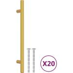 Goldene Moderne vidaXL Schrankgriffe & Schubladengriffe aus Edelstahl Breite 0-50cm, Höhe 0-50cm, Tiefe 0-50cm 20-teilig 