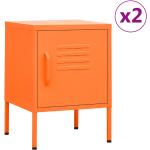 Orange Moderne vidaXL Nachttische & Nachtschränke aus Stahl 