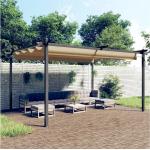 vidaXL Pavillon mit Ausziehbarem Dach 4x3 m Taupe - 318539