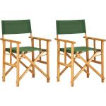 Grüne Regiestühle aus Massivholz mit Armlehne Breite 50-100cm, Höhe 50-100cm, Tiefe 50-100cm 2-teilig 