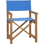 Blaue Teakholz-Gartenstühle aus Massivholz mit Armlehne Breite 50-100cm, Höhe 50-100cm, Tiefe 50-100cm 