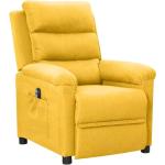 Gelbe vidaXL Relaxsessel aus Stoff mit verstellbarer Rückenlehne Breite 50-100cm, Höhe 100-150cm, Tiefe 50-100cm 