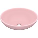Rosa vidaXL Ovale Handwaschbecken & Gäste-WC-Waschtische matt aus Keramik 