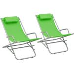 Grüne Liegestühle Pulverbeschichtete aus PVC Breite 50-100cm, Höhe 50-100cm, Tiefe 50-100cm 2-teilig 