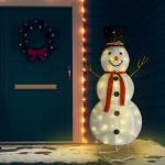 vidaXL Schneemänner aus Stoff LED beleuchtet 