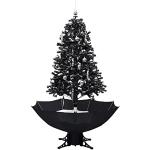 Schwarze 170 cm vidaXL Runde Künstliche Weihnachtsbäume mit Schnee 