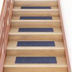 Reduzierte Blaue Stufenmatten & Stufenteppiche matt selbstklebend 15-teilig 