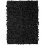 Schwarze vidaXL Shaggy Teppiche aus Leder Breite 100-150cm, Höhe 100-150cm, Tiefe 100-150cm 