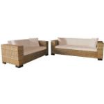 vidaXL Sofa-Set 2-Sitzer und 3-Sitzer Echtes Rattan 8718475551775