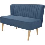 Blaue Moderne vidaXL Zweisitzer-Sofas aus Stoff 2 Personen 