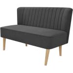 Dunkelgraue Moderne vidaXL Zweisitzer-Sofas aus Stoff Breite 50-100cm, Höhe 50-100cm, Tiefe 100-150cm 