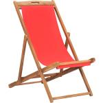 Rote vidaXL Strandstühle aus Massivholz klappbar 