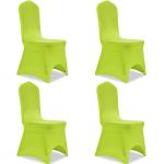 Apfelgrüne Stuhlhussen aus Stoff maschinenwaschbar 4-teilig 