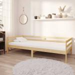 Weiße vidaXL Betten mit Matratze aus Massivholz 90x200 