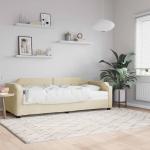 Cremefarbene vidaXL Betten mit Matratze aus Holz 80x200 