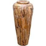 Rustikale 16 cm vidaXL Bodenvasen & Vasen für Pampasgras 16 cm aus Massivholz 