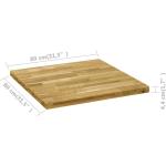 Braune Rustikale vidaXL Quadratische Tischplatten lackiert aus Massivholz Breite 50-100cm, Höhe 0-50cm, Tiefe 50-100cm 