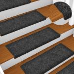Reduzierte Graue Stufenmatten & Stufenteppiche aus Stoff 15-teilig 
