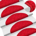 Reduzierte Rote Stufenmatten & Stufenteppiche matt 15-teilig 