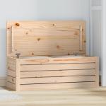 Hellbraune vidaXL Auflagenboxen & Gartenboxen aus Massivholz 