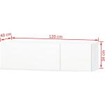 Weiße Moderne vidaXL Sideboards Hochglanz Breite 0-50cm, Höhe 0-50cm, Tiefe 100-150cm 
