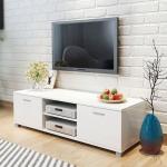 Weiße Moderne vidaXL TV Schränke & Fernsehschränke aus MDF Breite 100-150cm, Höhe 100-150cm, Tiefe 0-50cm 