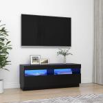 Schwarze Moderne vidaXL TV Schränke & Fernsehschränke aus MDF Breite 100-150cm, Höhe 100-150cm, Tiefe 0-50cm 