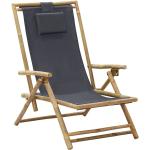 Dunkelgraue vidaXL Liegestühle aus Bambus Breite 50-100cm, Höhe 50-100cm, Tiefe 50-100cm 