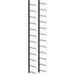 Schwarze vidaXL Weinregale & Flaschenregale pulverbeschichtet aus Eisen Breite 0-50cm, Höhe 100-150cm, Tiefe 0-50cm 