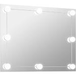 Silberne Moderne vidaXL Rechteckige Wandspiegel mit Beleuchtung LED beleuchtet 