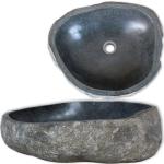 Anthrazitfarbene vidaXL Ovale Waschbecken & Ovale Waschtische aus Stein 
