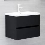 Reduzierte Schwarze Moderne Waschbeckenunterschränke & Badunterschränke aus Keramik mit Schublade 